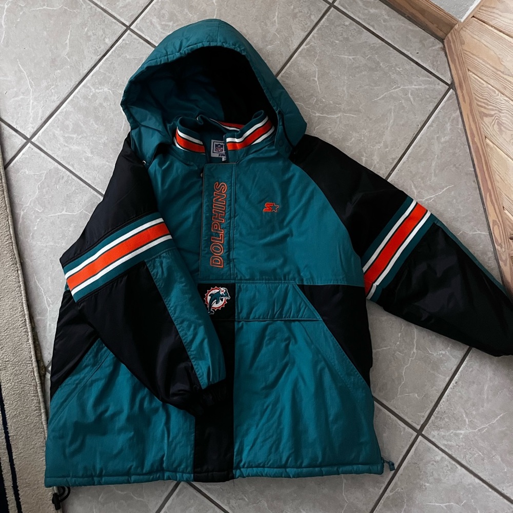 Vintage Miami dolphins jacket- perfect condition - size 3XL